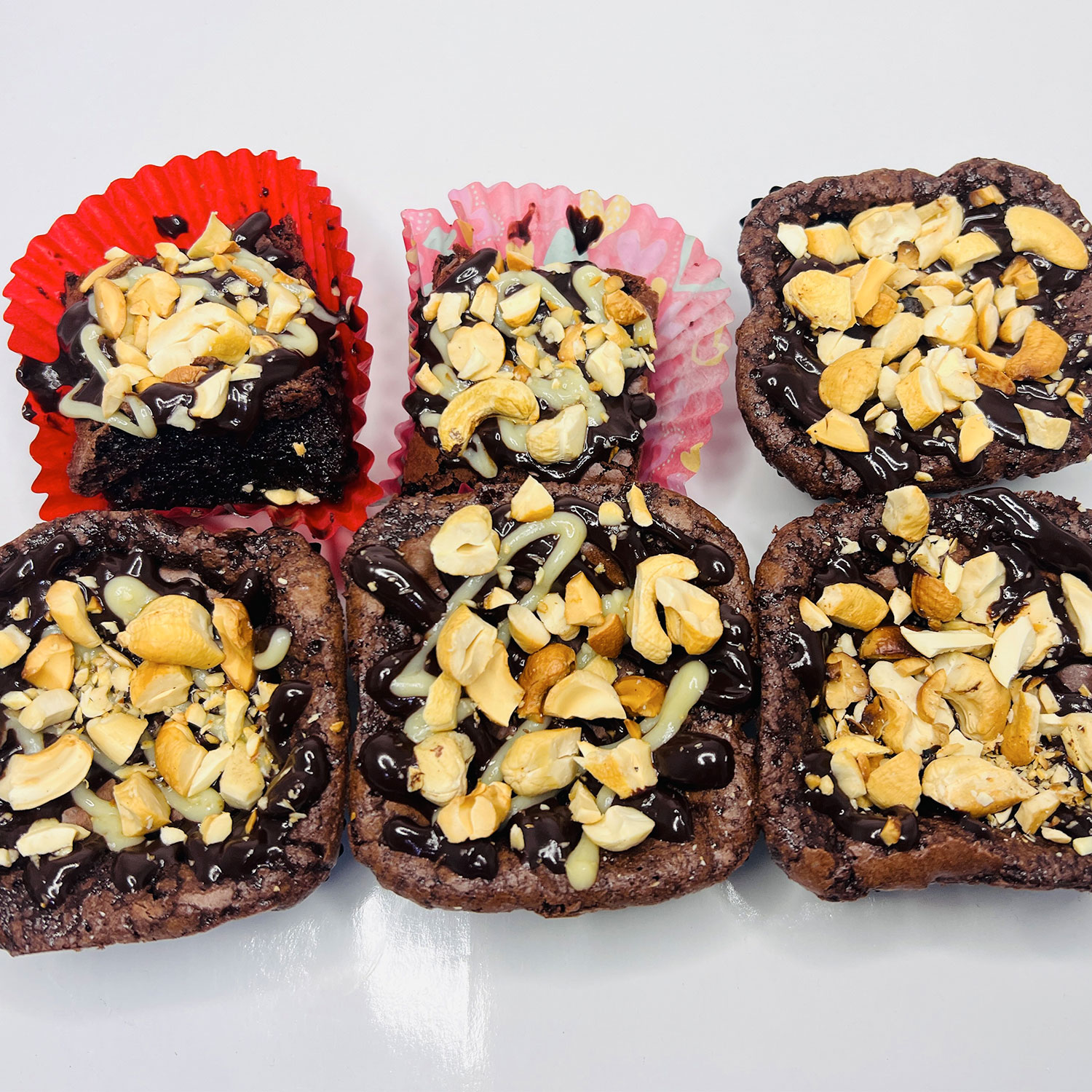 Brownies with Cashew nut topping - 6x Assorted Brownies gallery image