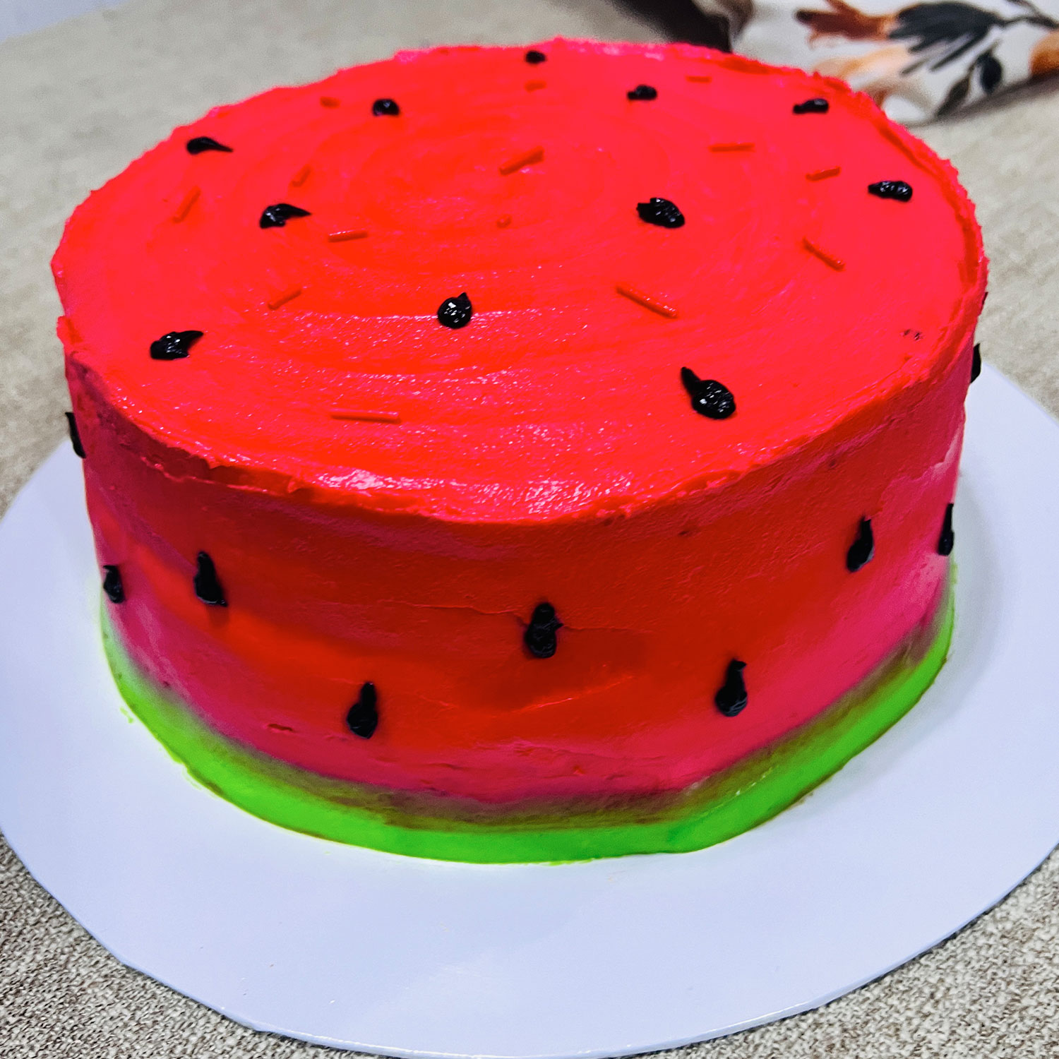 Watermelon Themed Red Velvet Cake - 1kg gallery image