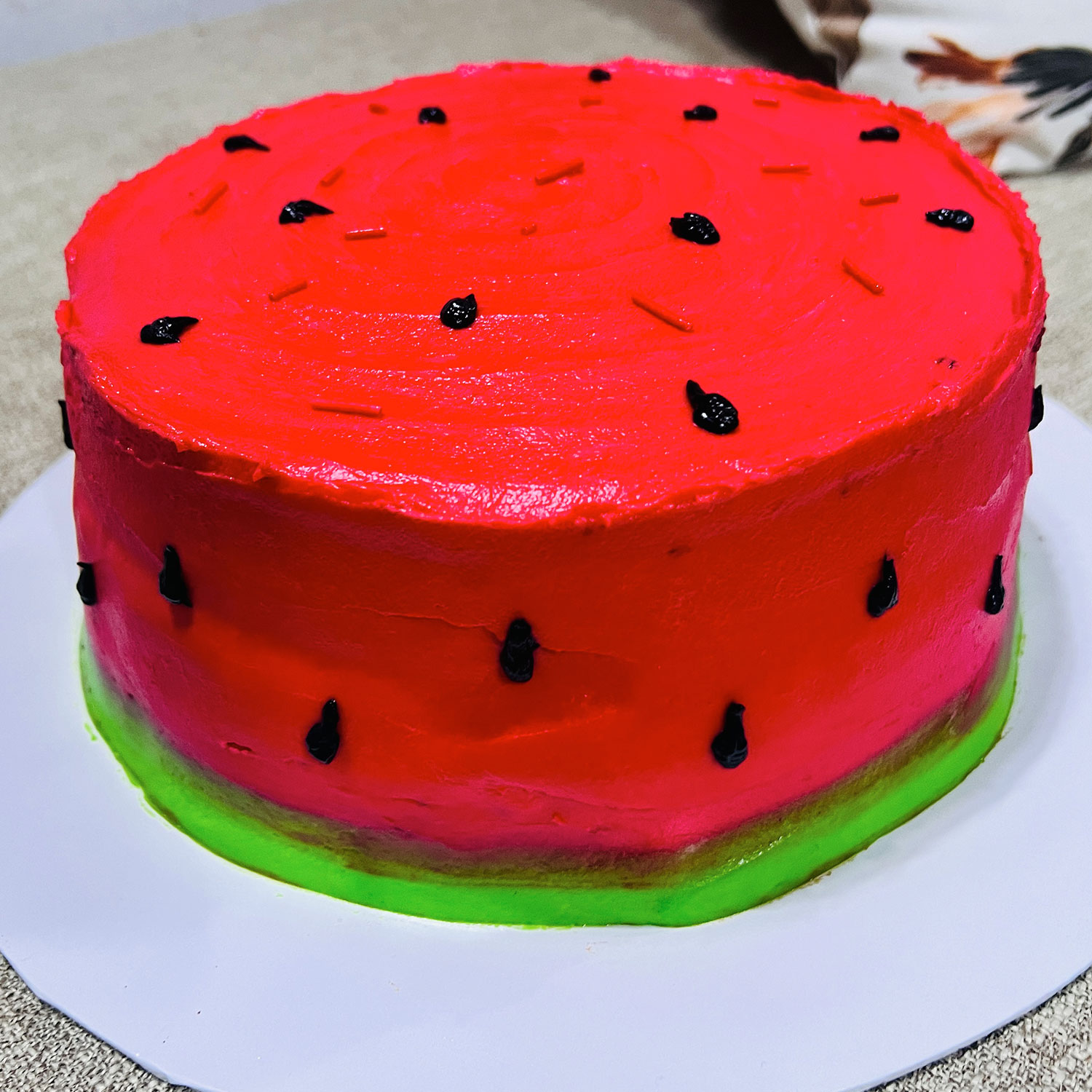Watermelon Themed Red Velvet Cake - 1kg gallery image