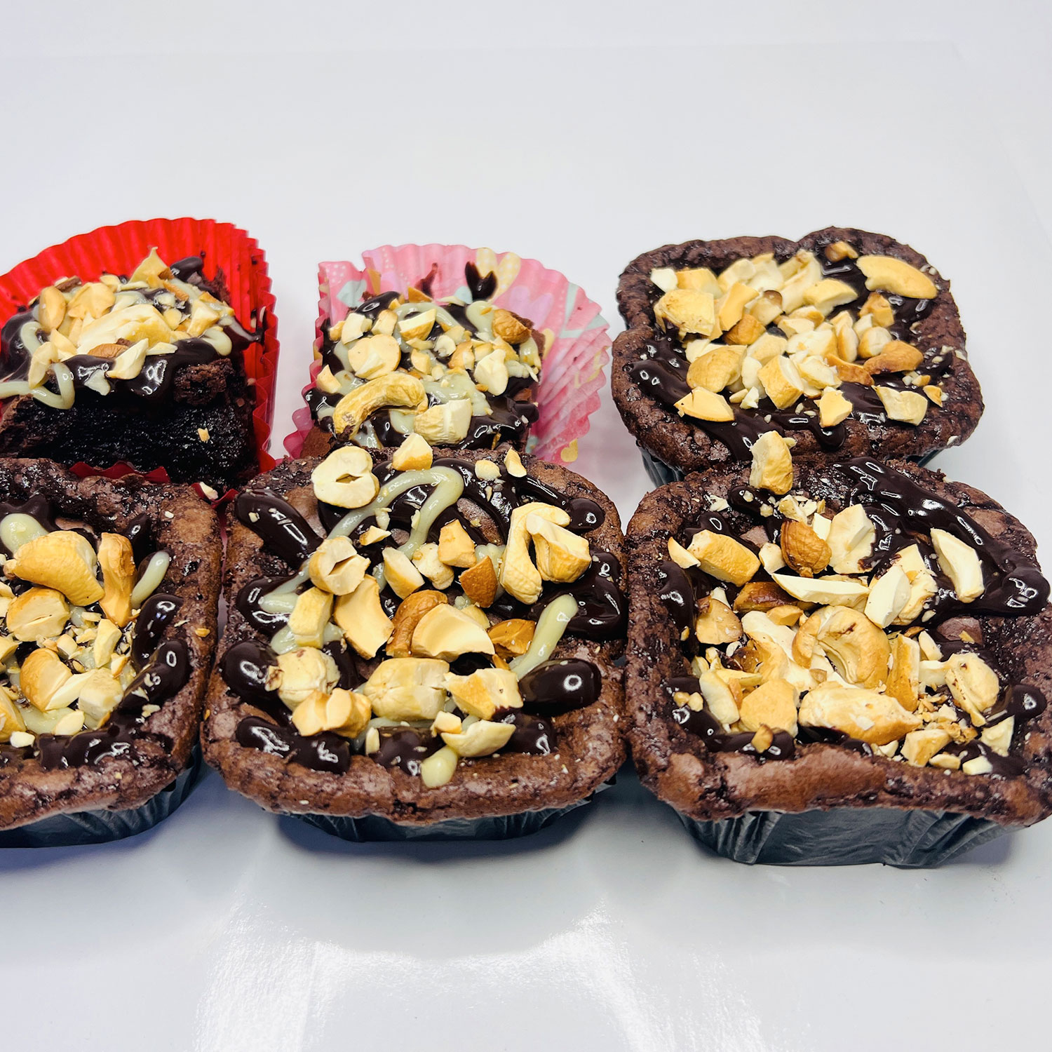 Brownies with Cashew nut topping - 6x Assorted Brownies gallery image