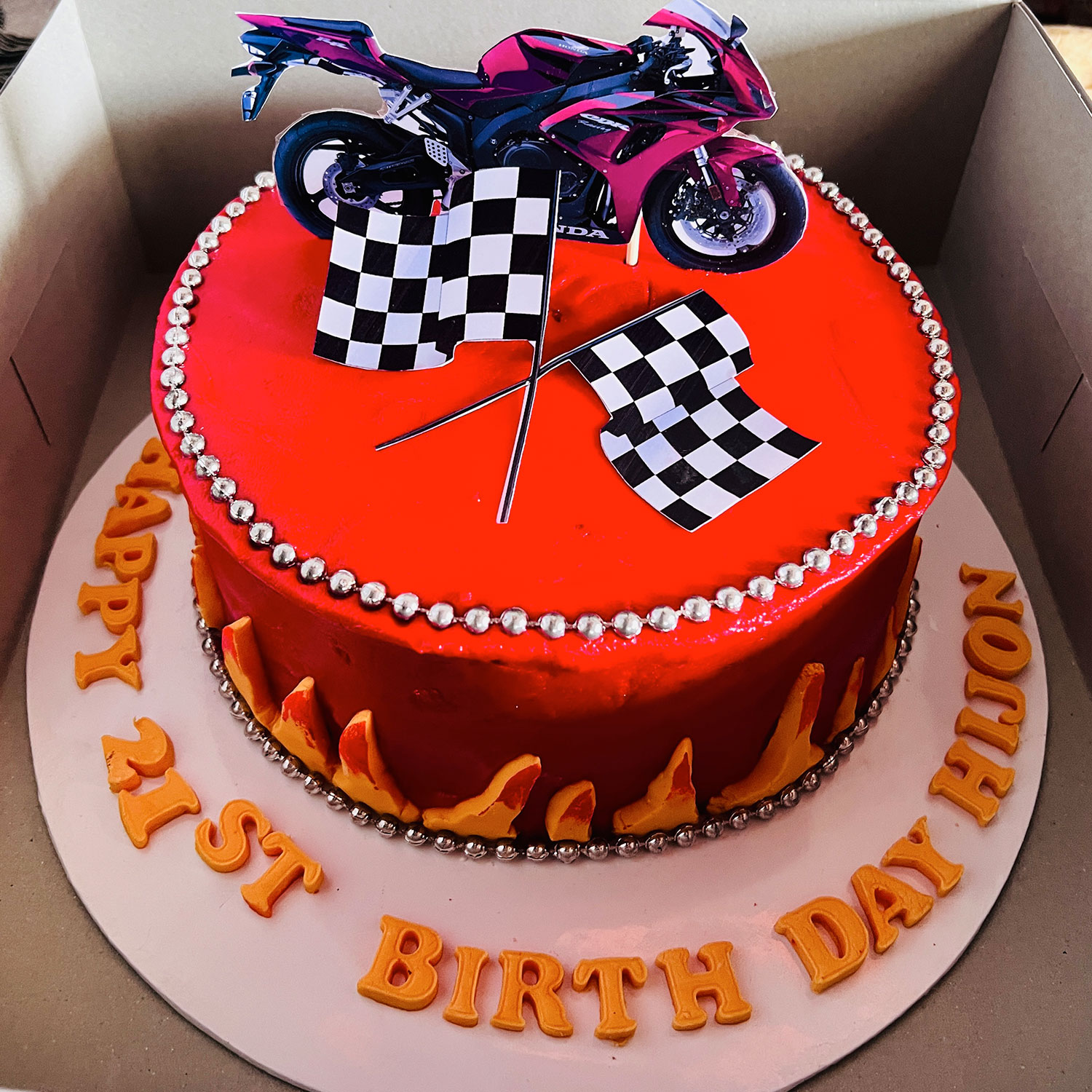 Biker Themed Birthday Cake - 1.5kg gallery image
