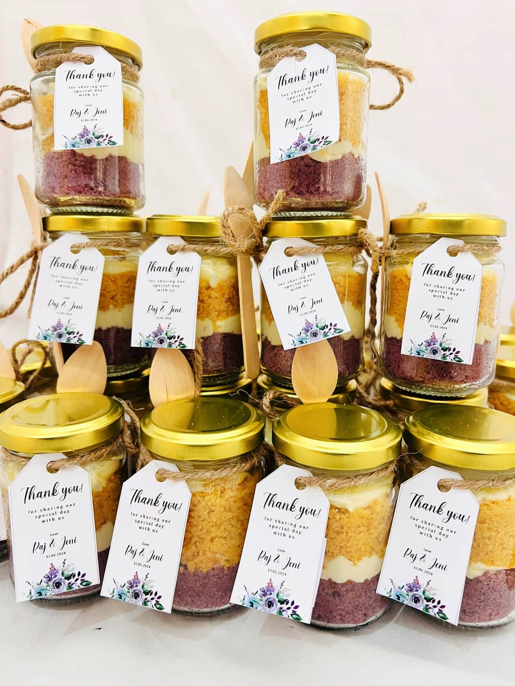 Elegant Wedding Jar Cake