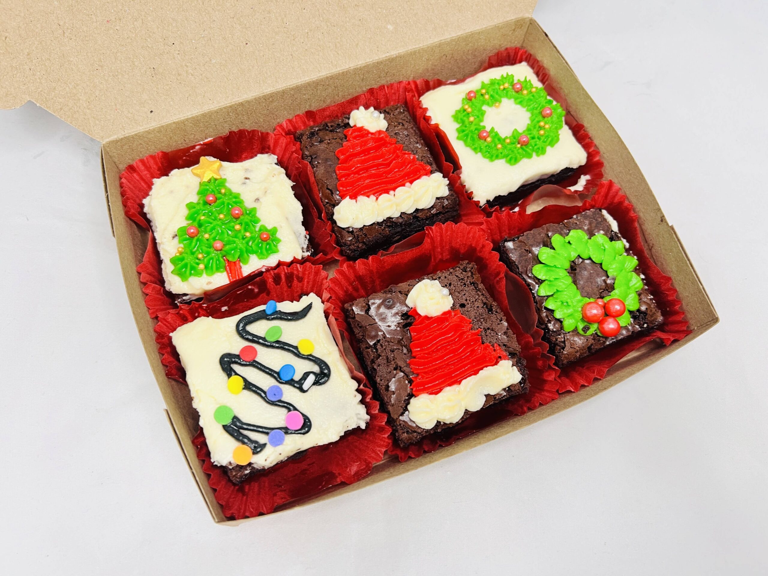 Christmas Themed Brownies - Gift Box - 6x Assorted Brownies gallery image