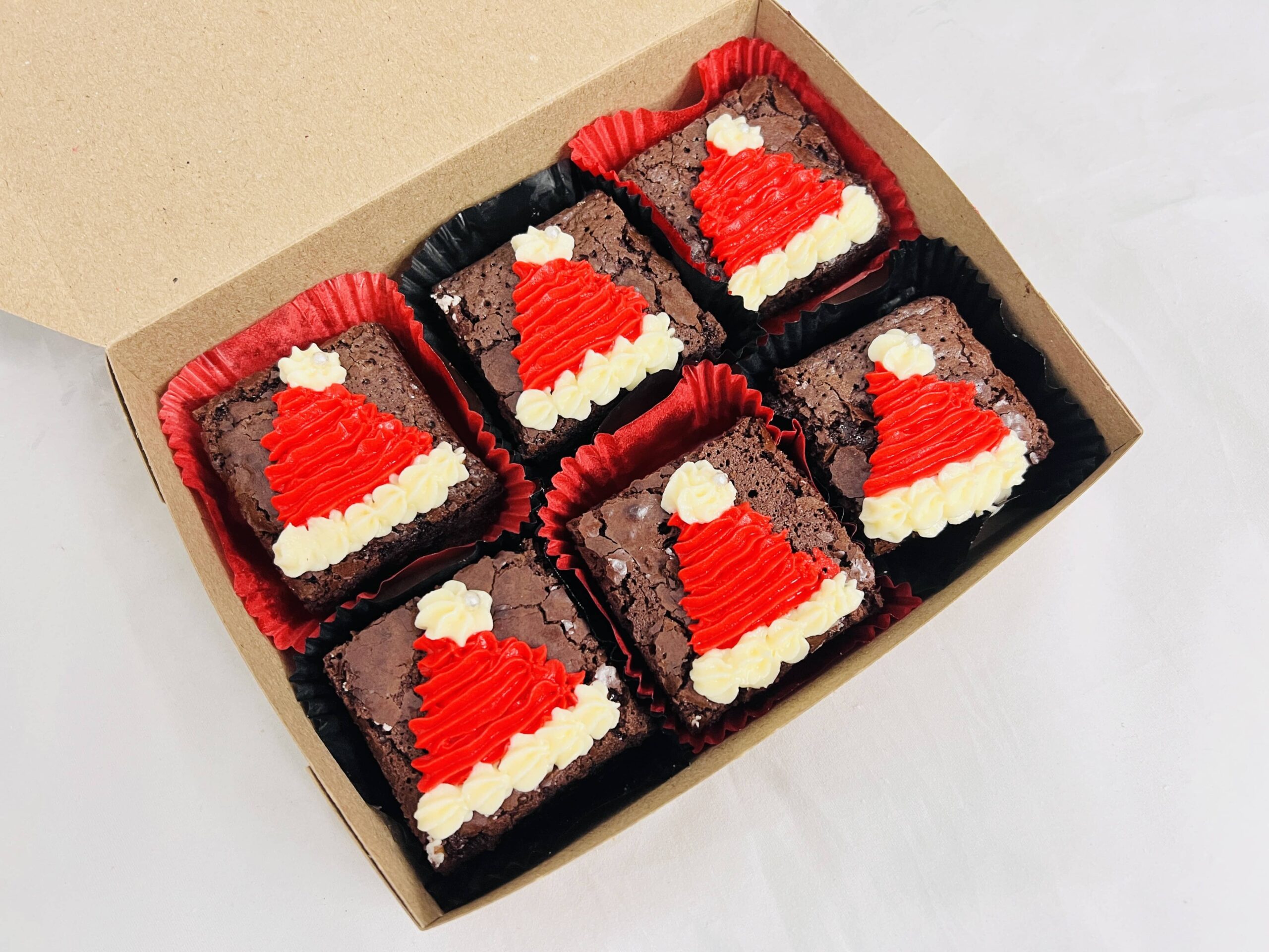 Christmas Themed Brownies - Gift Box - 6x Assorted Brownies gallery image