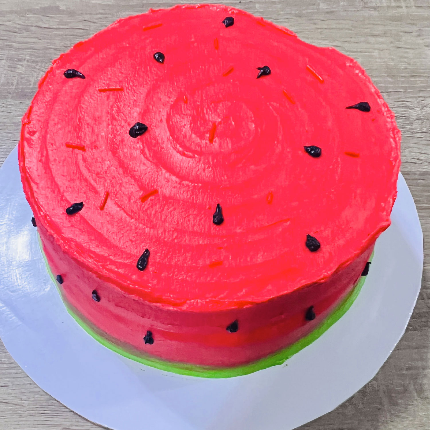 Watermelon Themed Red Velvet Cake - 1kg — image 6