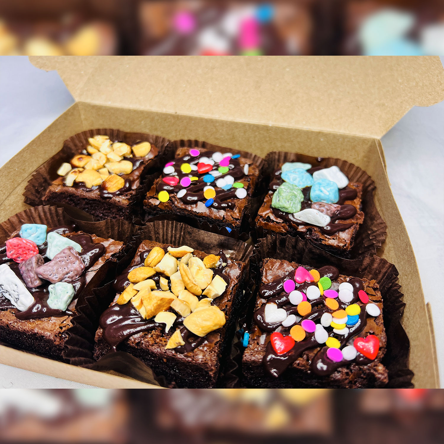 Customised Brownies Gift Box - 6x Assorted Brownies gallery image