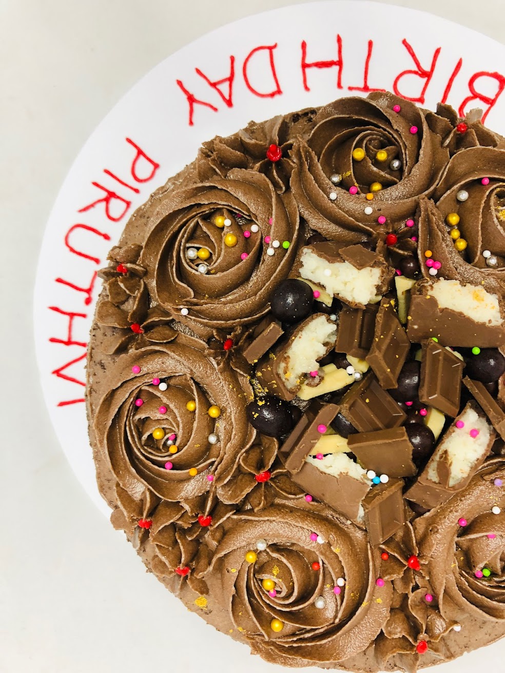 Swirl Chocolate Birthday Cake — image 5