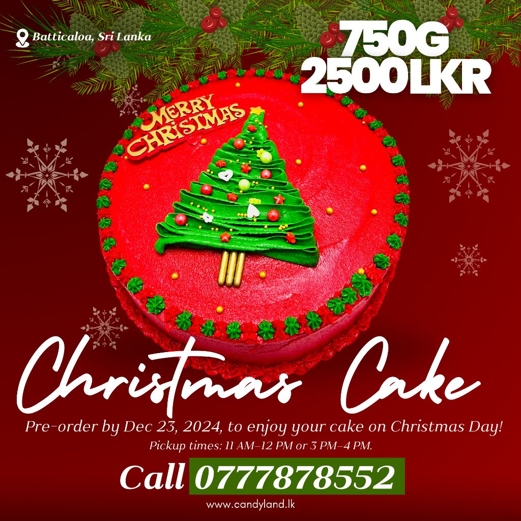 Festive Christmas Tree Celebration Cake with Red and Green Frosting