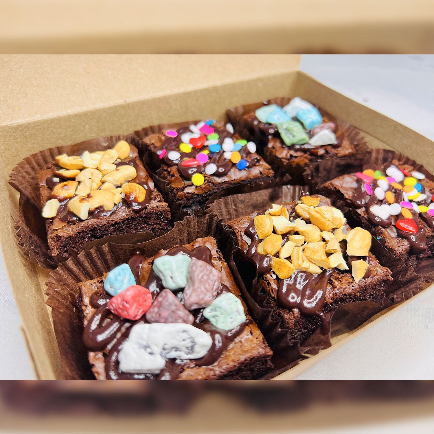 Customised Brownies Gift Box - 6x Assorted Brownies — image 5