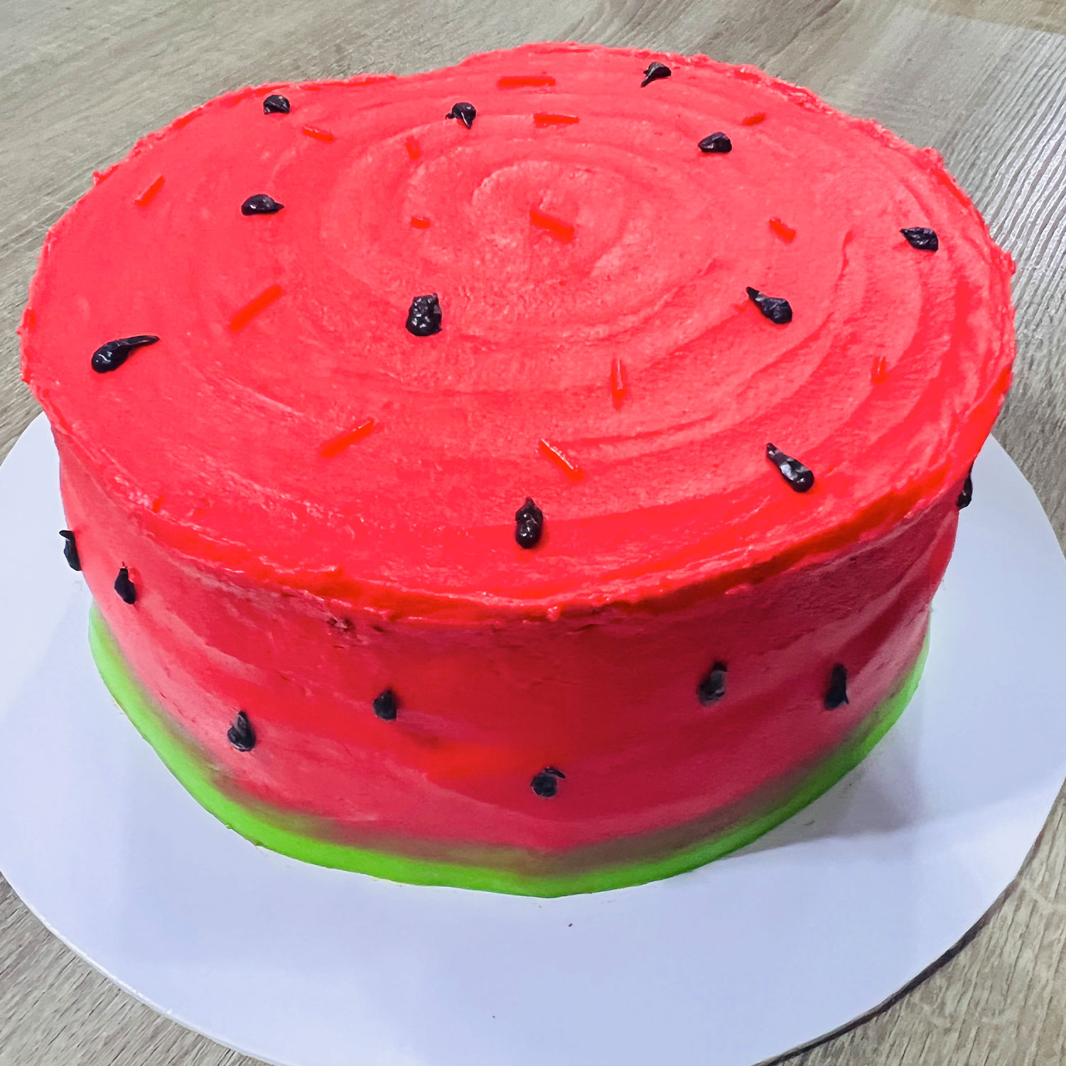 Watermelon Themed Red Velvet Cake - 1kg — image 5