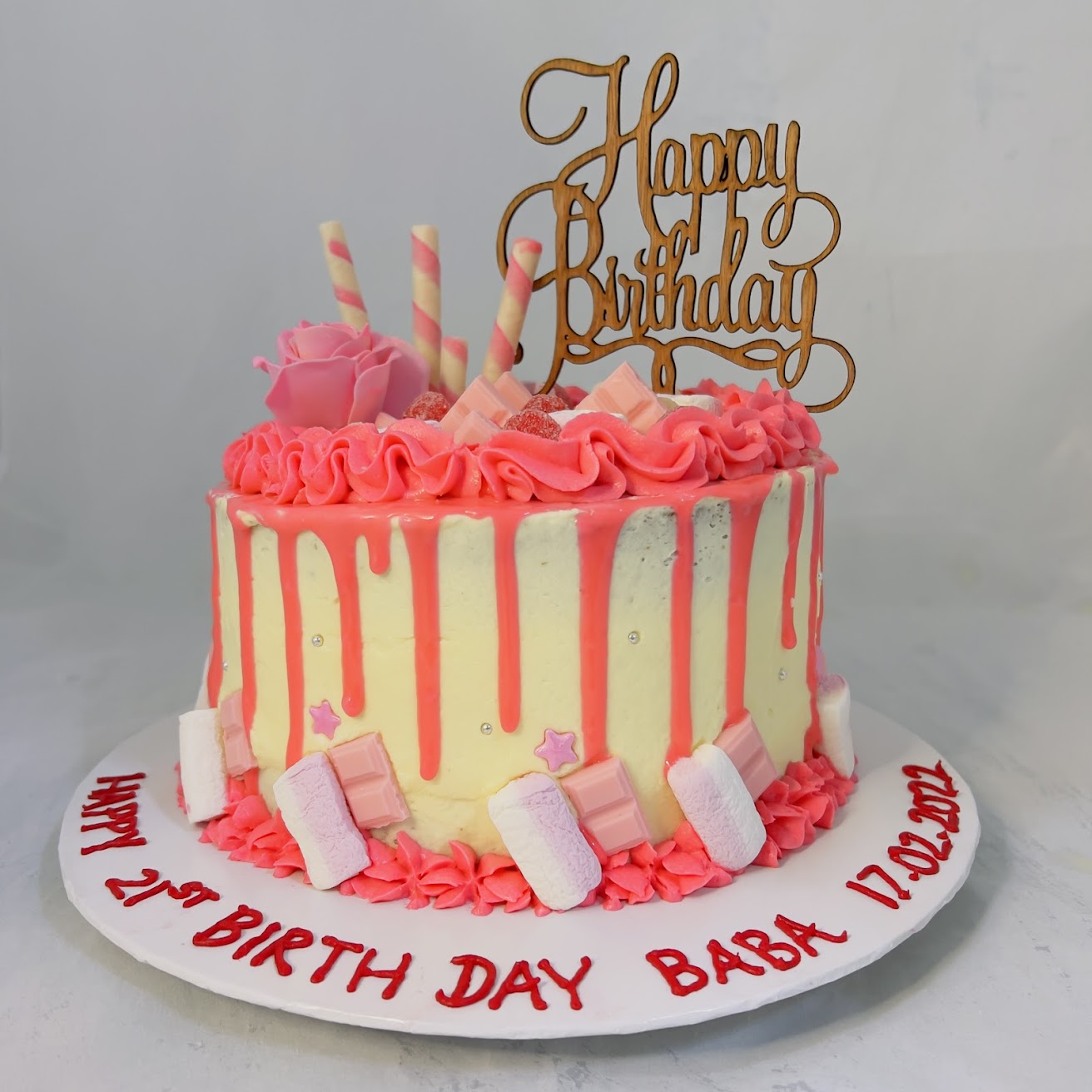 Pink themed 21st Birthday Cake gallery image